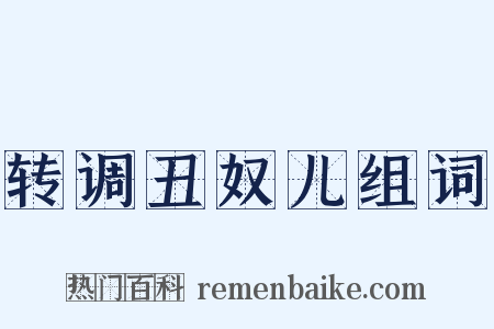 转调丑奴儿组词是什么意思的图片